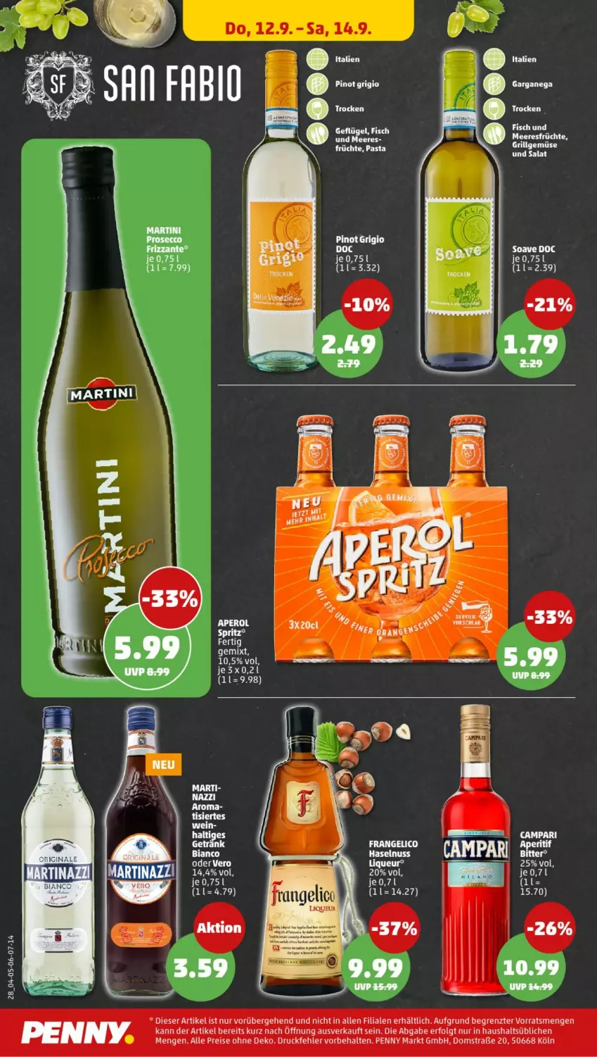 Aktueller Prospekt Penny - Prospekte - von 09.09 bis 14.09.2024 - strona 28 - produkty: aperol, eis, fisch, Fisch und Meeresfrüchte, früchte, Geflügel, haselnuss, LG, martini, meeresfrüchte, nuss, orange, orangen, reis, salat, tefal, Ti, wein, ZTE