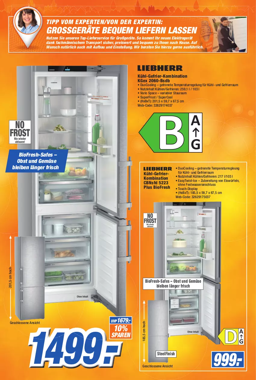 Aktueller Prospekt Expert Bonn - Prospekte - von 14.05 bis 20.05.2022 - strona 11 - produkty: Bau, bio, eis, eiswürfel, Elektro, Finish, gefrierkombination, kühl-gefrierkombination, lieferservice, obst, Obst und Gemüse, reis, Ria, Sport, tee, Ti, und gemüse, wasser, würfel