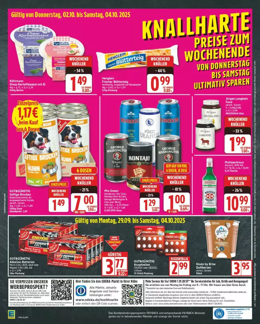 Aktueller Prospekt Edeka - Prospekte - von 29.09 bis 04.10.2025 - strona 16 - produkty: angebot, angebote, Brock, deka, discount, eis, elle, LG, payback, reis, telefon, Ti, uhr