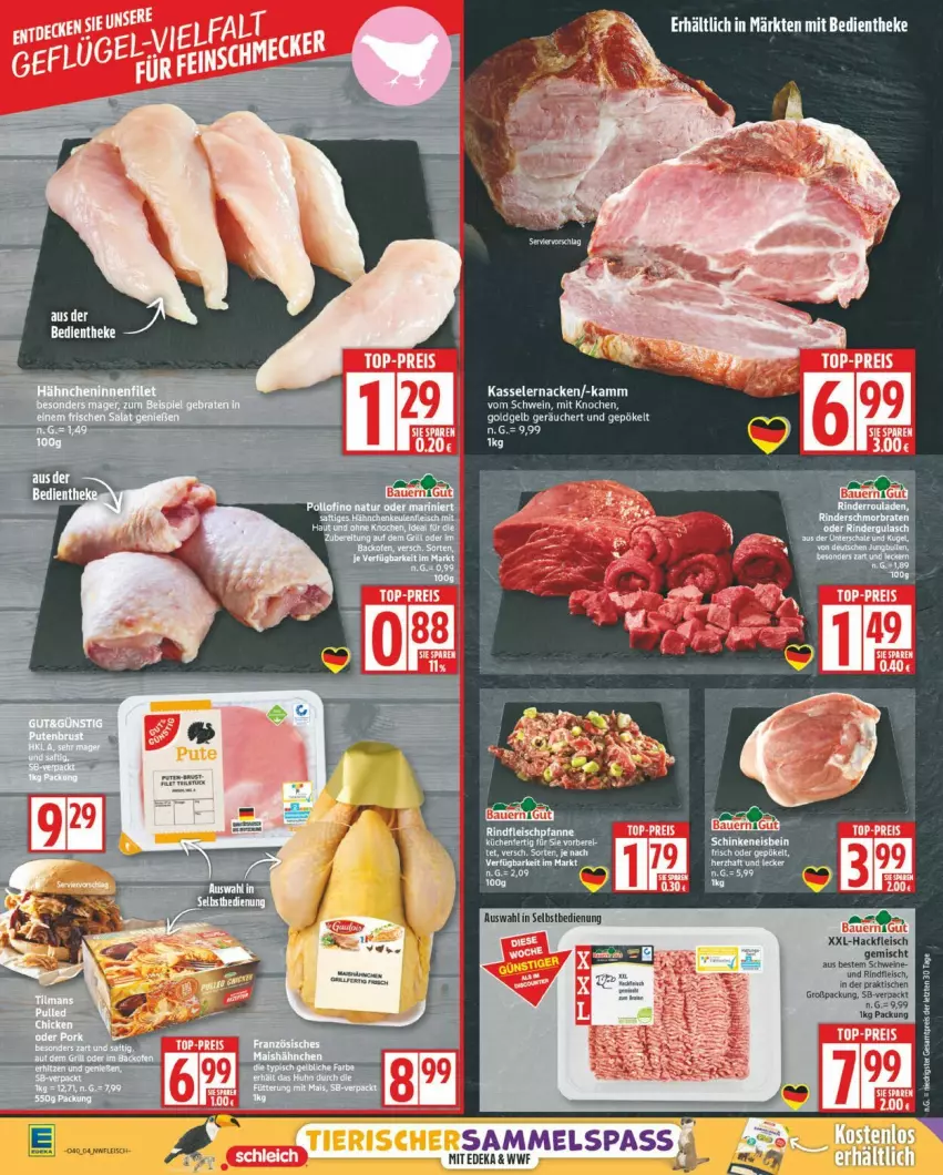 Aktueller Prospekt Edeka - Prospekte - von 29.09 bis 04.10.2025 - strona 4 - produkty: deka, eis, kasseler, schinken, schwein, Ti, wein