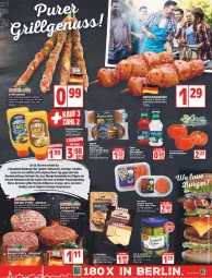 Gazetka promocyjna Edeka - Angebote der Woche - Gazetka - ważna od 28.05 do 28.05.2022 - strona 7 - produkty: auer, aus dem kühlregal, Bau, Bauer, burger, eier, eis, emmentaler, erde, flasche, fleisch, gewürz, gin, grill, grillfackeln, gurke, gurken, hamburger, homann, Käse, kühlregal, Le Rustique, LG, marinade, nuk, pfeffer, Rauch, regal, reis, rel, rind, rindfleisch, sandwich, sauce, saucen, Schmelzkäse, tee, Ti, top-preis, WICK