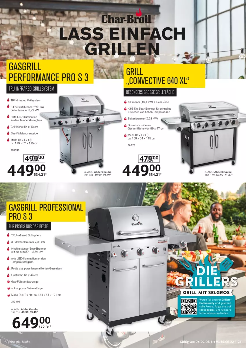 Aktueller Prospekt Selgros - Nonfood - von 09.06 bis 15.06.2022 - strona 25 - produkty: abdeckhaube, edelstahl, eis, elle, gasgrill, grill, grillfläche, LG, reis, Ti