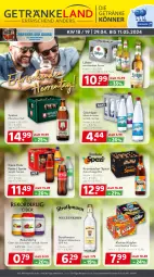 Gazetka promocyjna Getraenkeland - Gazetka - ważna od 11.05 do 11.05.2024 - strona 1 - produkty: aktionspreis, Alwa, bestpreis, bestpreise, cider, coca-cola, cola, eis, fanta, flasche, gin, kleiner klopfer, korn, krombache, krombacher, leine, Lübzer, mineralwasser, orange, reis, Spaten, Spezi, sprite, Ti, wasser, weizenkorn