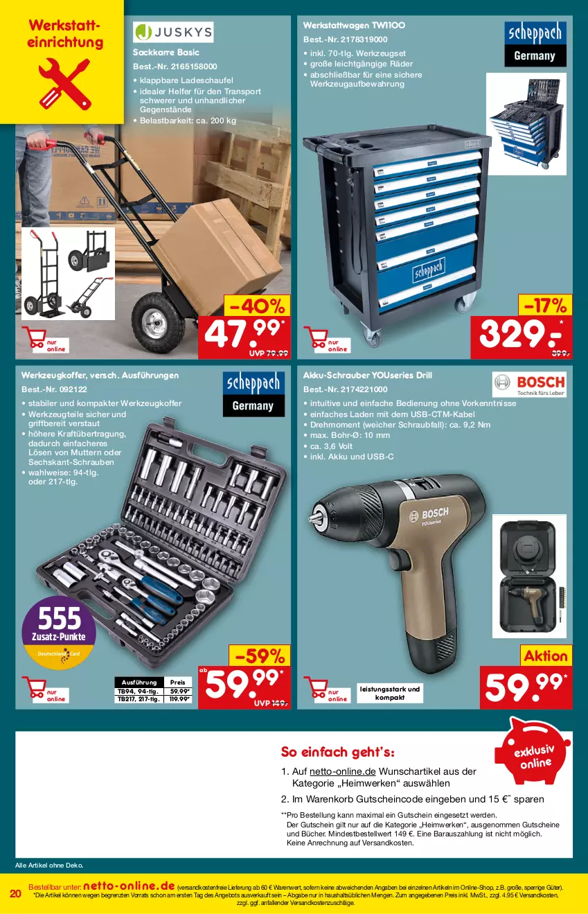 Aktueller Prospekt Netto Marken-Discount - Online-Magazin September - von 01.09 bis 31.08.2021 - strona 20