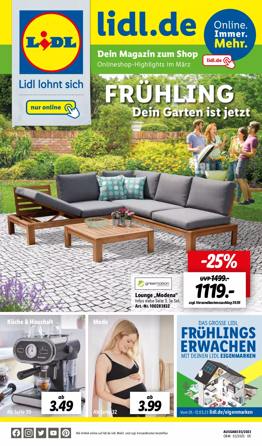 Aktueller Prospekt Lidl - Aktuelle Onlineshop-Highlights - von 01.03 bis 31.03.2023 - strona 1 - produkty: Garten, küche, magazin, Mode, ndk, Ti