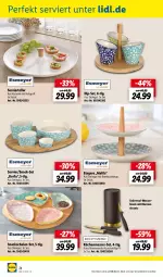 Gazetka promocyjna Lidl - Aktuelle Onlineshop-Highlights - Gazetka - ważna od 31.03 do 31.03.2023 - strona 24 - produkty: bambus, bürste, bürsten, dip, elle, Etagere, Holz, küche, Küchen, LG, messer, messerblock, ndk, Schal, Schale, snack, snacks, teller, Ti