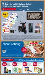 Gazetka promocyjna Rewe - REWE Ihr Kaufpark - Gazetka - ważna od 26.03 do 26.03.2022 - strona 18 - produkty: angebot, angebote, congstar, coupon, coupons, dallmayr, de beukelaer, E-Roller, eis, erde, gewinnspiel, Handy, mac, obst, papier, payback, reis, ring, Roller, sac, Schal, smartphone, Sport, Ti, tisch, volvic