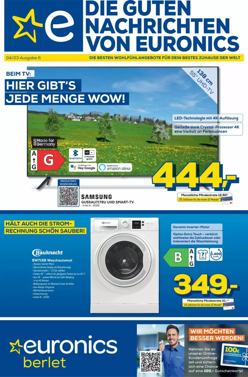 Aktueller Prospekt Euronics - Prospekte - von 26.04 bis 03.05.2023 - strona 1 - produkty: angebot, angebote, auer, auto, eis, gutschein, Nuance, Ti