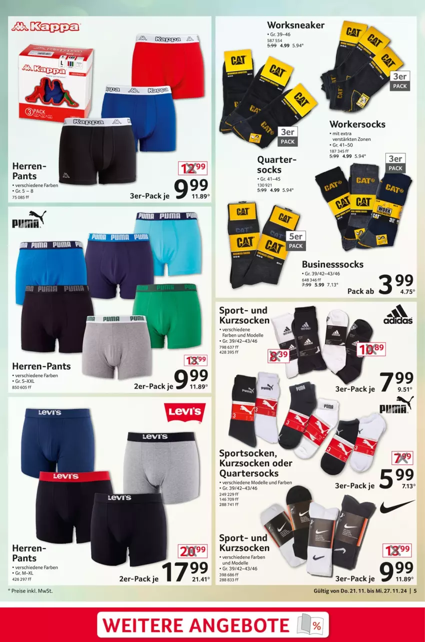 Aktueller Prospekt Selgros - Non Food - von 21.11 bis 27.11.2024 - strona 5 - produkty: dell, eis, elle, herren-pants, Mode, Pants, puma, reis, sneaker, socken, Sport, sportsocken, Ti