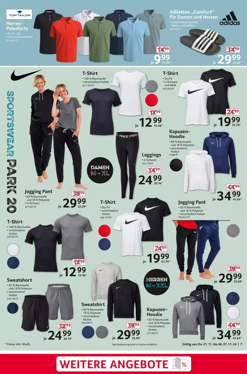 Aktueller Prospekt Selgros - Non Food - von 21.11 bis 27.11.2024 - strona 7 - produkty: Bau, baumwolle, eis, gin, kleid, Kleidung, leggings, reis, shirt, Sport, Sweatshirt, T-Shirt, Ti, tom tailor, wolle