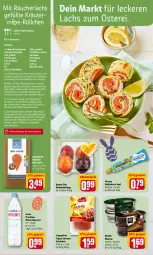 Gazetka promocyjna Rewe - Prospekte - Gazetka - ważna od 03.04 do 03.04.2022 - strona 12 - produkty: aktionspreis, Alwa, bio, campofrio, creme, delikatess senf, eier, eis, elle, followfish, frischhaltefolie, frischkäse, Käse, Käse, Quark, kräuter, lachs, latte, meerrettich, mehl, milch, mineralwasser, mousse, nestlé, petersilie, pfanne, pfeffer, quark, Räucherlachs, reis, Rettich, rezept, rezepte, salz, schinken, schnittlauch, senf, serrano, serrano schinken, Tapas, thomy, Ti, usb, wasser, WICK