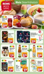 Gazetka promocyjna Rewe - Prospekte - Gazetka - ważna od 03.04 do 03.04.2022 - strona 14 - produkty: apfel, apfelsaft, beere, cocktail, creme, erdbeere, espresso, frucht, joghur, joghurt, Knuspermüsli, milch, müsli, orange, orangen, orangensaft, rewe beste wahl, saft, schoko, soja, Ti, zucker