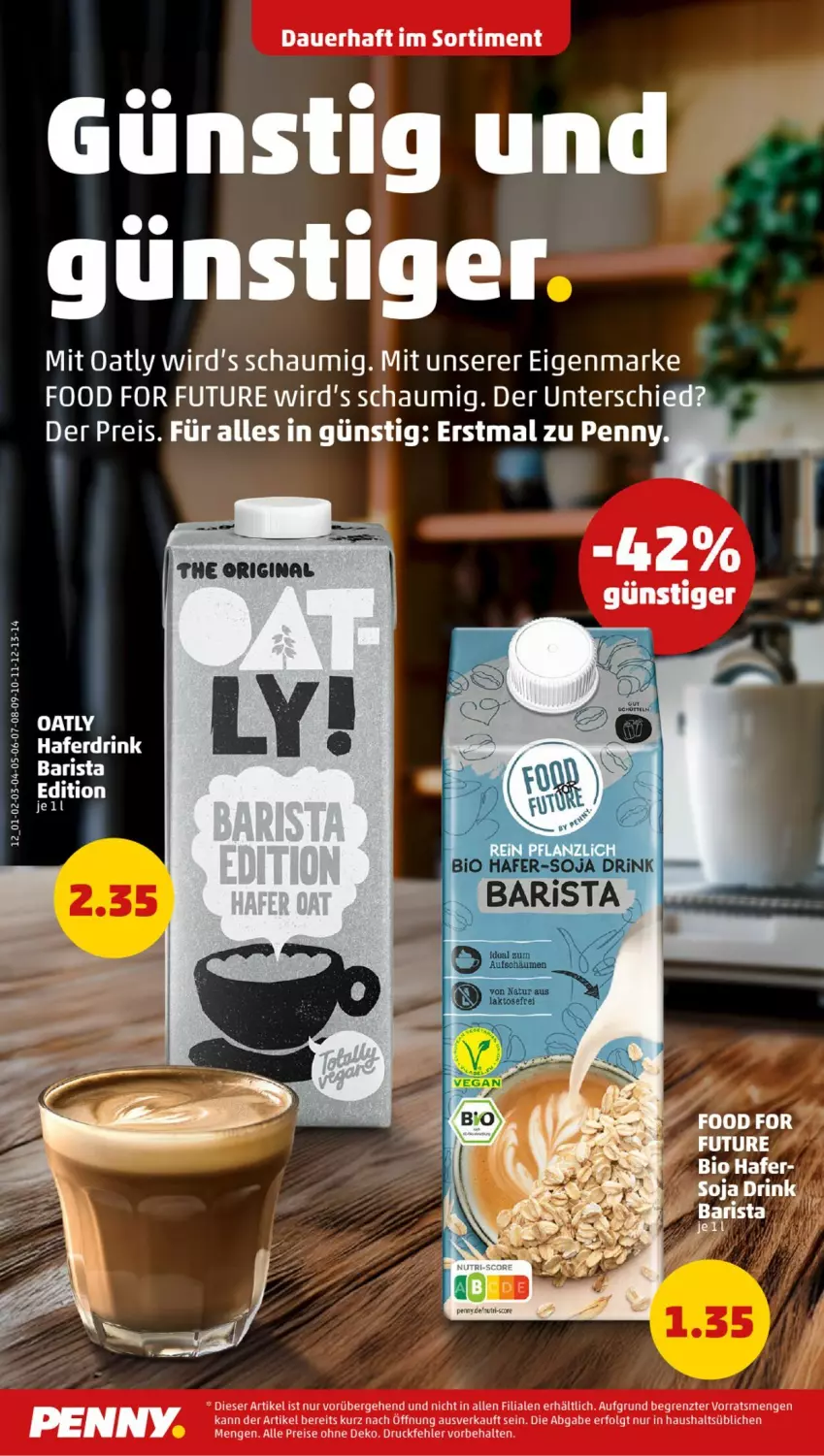 Aktueller Prospekt Penny - Prospekte - von 20.01 bis 25.01.2025 - strona 12 - produkty: auer, bio, drink, eis, hafer, Haferdrink, LG, natur, reis, soja, Ti, ZTE