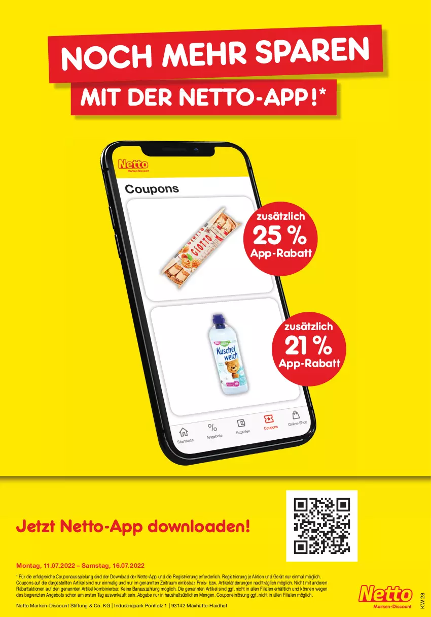 Aktueller Prospekt Netto Marken-Discount - Filial-Angebote - von 11.07 bis 16.07.2022 - strona 41 - produkty: angebot, coupon, coupons, discount, eis, Holz, LG, marken-discount, reis, Ti, ZTE