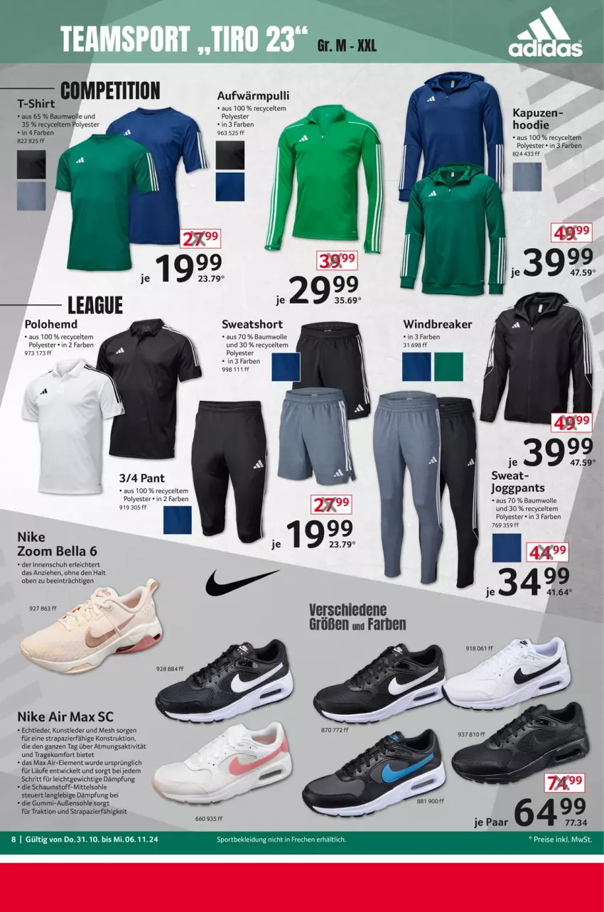 Aktueller Prospekt Selgros - Non Food - von 31.10 bis 06.11.2024 - strona 8 - produkty: Air Max, Bau, baumwolle, hemd, Nike, Nike Air, Pants, Pulli, shirt, T-Shirt, Ti, WICK, wolle