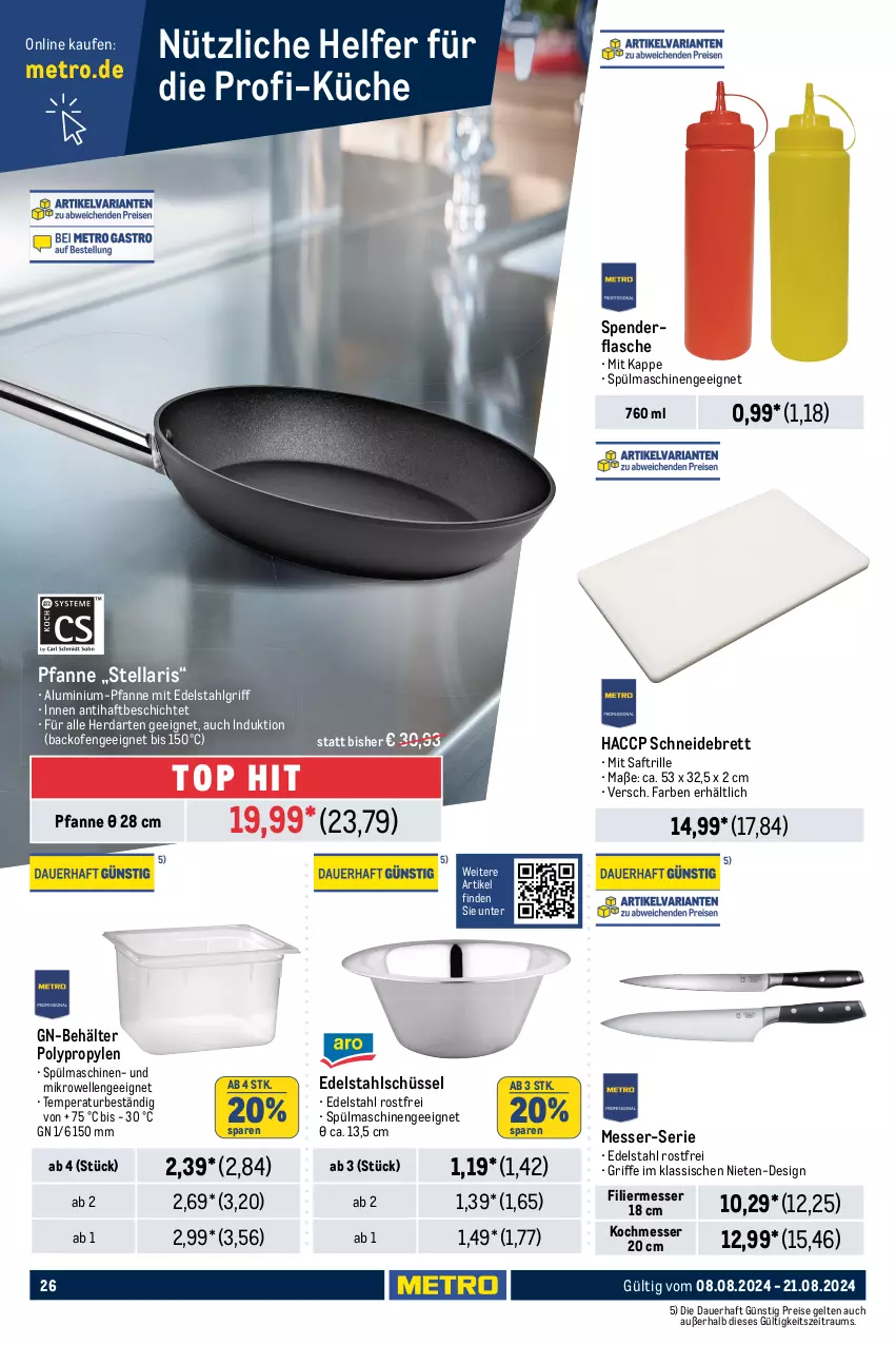 Aktueller Prospekt Metro - GastroJournal - von 08.08 bis 21.08.2024 - strona 28 - produkty: ACC, auer, backofen, Behälter, edelstahl, eis, elle, flasche, fritteuse, garraum, herdarten, induktionskochfeld, Kocher, kochfeld, küche, LG, messer, Metro, mikrowelle, Ofen, pfanne, reis, saft, schneidebrett, schüssel, spülmaschinen, thermostat, Ti, timer