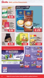 Gazetka promocyjna Famila - Prospekte - Gazetka - ważna od 21.05 do 21.05.2022 - strona 18 - produkty: beispielabbildung, beutel, caffè crema, Cap, cappuccino, cin, creme, eis, ente, espresso, gewinnspiel, gin, haselnuss, Haselnusscreme, keks, kekse, krüger, kuchen, lavazza, milka, milka schokolade, mondelez, nesquik, nuss, reis, schoko, schokolade, tender, Ti, Trikot