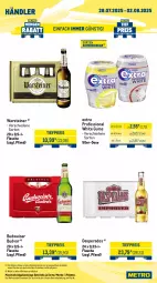 Gazetka promocyjna Metro - Wochen-Angebote Händler - Gazetka - ważna od 02.08 do 02.08.2025 - strona 5 - produkty: budweiser, desperados, eis, flasche, getränk, getränke, Palette, reis, steiner, Ti, tiefpreis, warsteiner