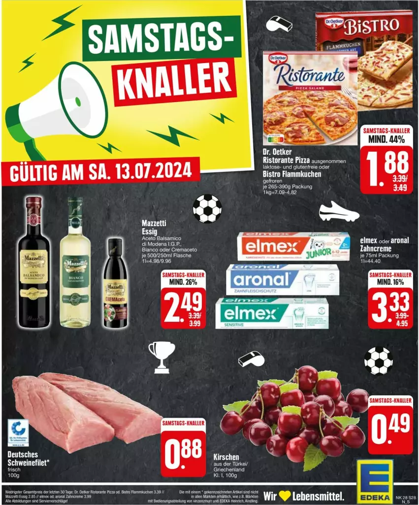 Aktueller Prospekt Edeka - Prospekte - von 08.07 bis 13.07.2024 - strona 28 - produkty: aceto, deka, Dr. Oetker, eis, elmex, flammkuchen, flasche, kuchen, lamm, mac, pizza, reis, ristorante, ristorante pizza, ZTE