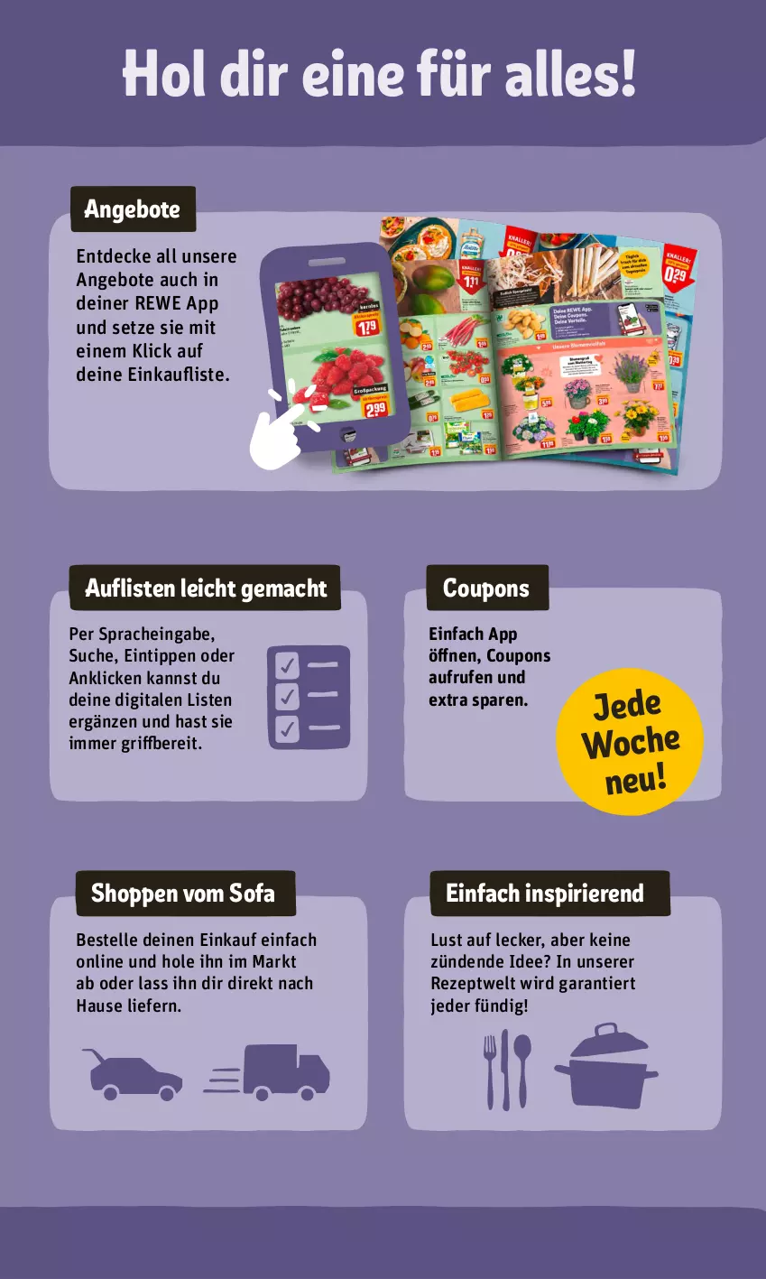 Aktueller Prospekt Rewe - Prospekte - von 20.06 bis 26.06.2022 - strona 25 - produkty: angebot, angebote, coupon, coupons, decke, elle, mac, rezept, Sofa, Ti