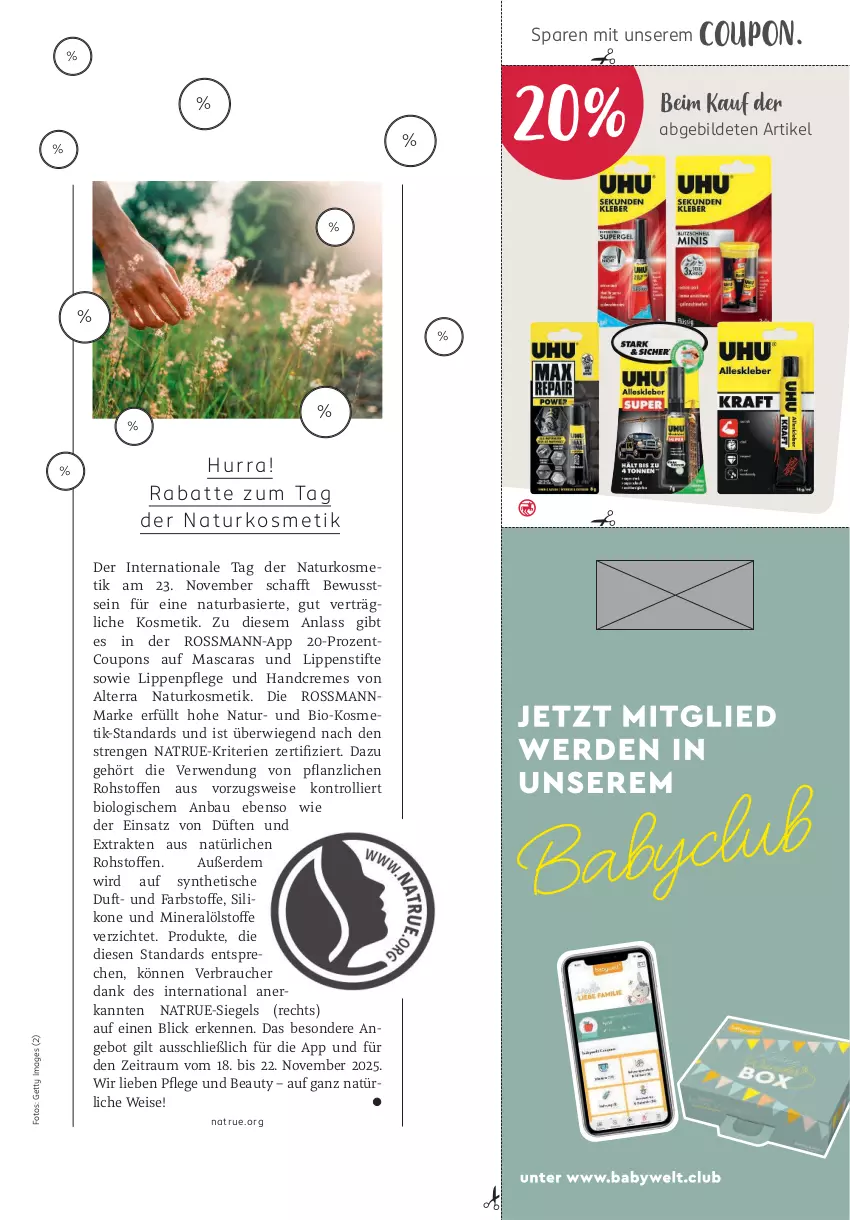 Aktueller Prospekt Rossmann - Prospekte - von 01.10.2025 bis 31.03.2026 - strona 103 - produkty: alterra, angebot, Bau, bio, coupon, coupons, creme, eis, erde, gsw, handcreme, kosmetik, Lippenpflege, Lippenstift, Mascara, natur, naturkosmetik, Rauch, rwe, stifte, Ti, tisch, trolli