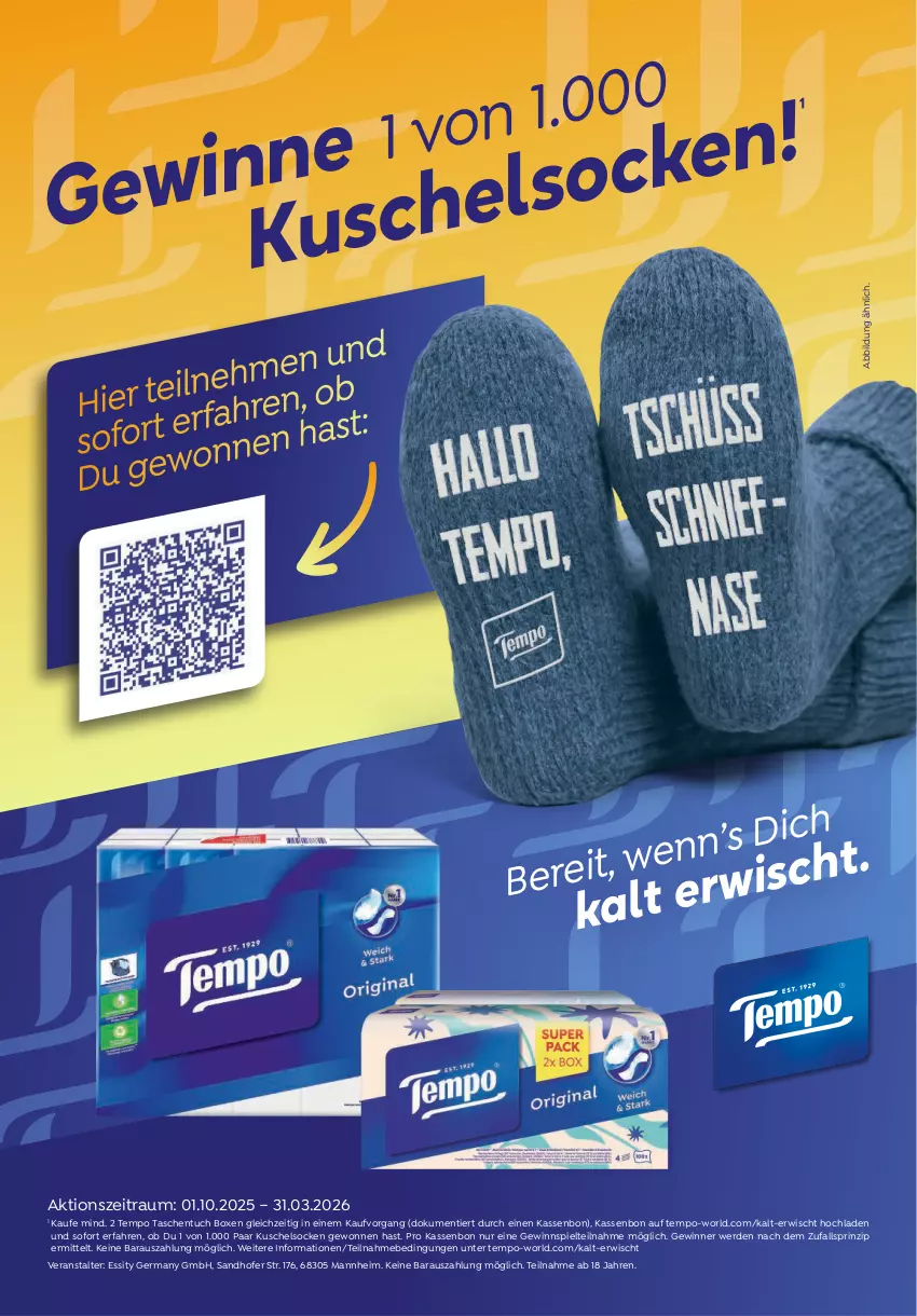 Aktueller Prospekt Rossmann - Prospekte - von 01.10.2025 bis 31.03.2026 - strona 29 - produkty: erde, Germ, gewinnspiel, Kuschelsocken, socken, Tasche, taschen, Tempo, Ti, tuc