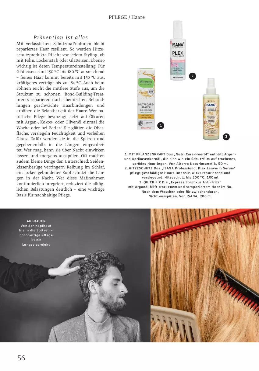 Aktueller Prospekt Rossmann - Prospekte - von 01.10.2025 bis 31.03.2026 - strona 56 - produkty: alterra, aprikose, aprikosen, auer, eis, erde, isana, kissen, kokos, kosmetik, kraft, leine, Lockenstab, mac, natur, naturkosmetik, olive, oliven, olivenöl, pflanze, pflanzen, ring, rum, sana, Serum, Spülen, Ti