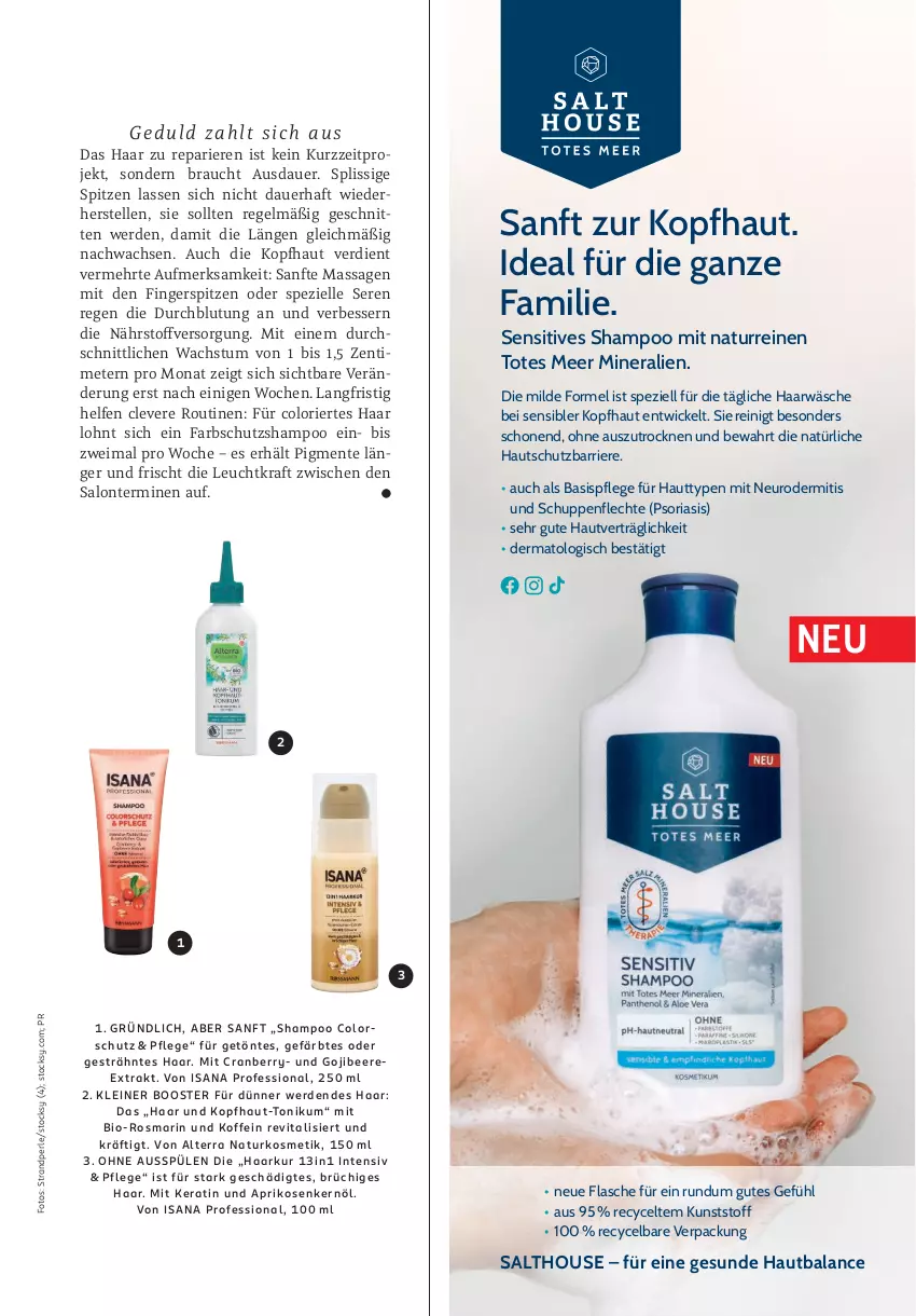Aktueller Prospekt Rossmann - Prospekte - von 01.10.2025 bis 31.03.2026 - strona 57 - produkty: alterra, aprikose, aprikosen, auer, beere, bio, cranberry, elle, ente, erde, flasche, isana, kosmetik, kraft, leine, natur, naturkosmetik, Rauch, Revital, Ria, rosmarin, sana, schnitten, shampoo, Spezi, Spülen, Ti, vita, vitalis, WICK