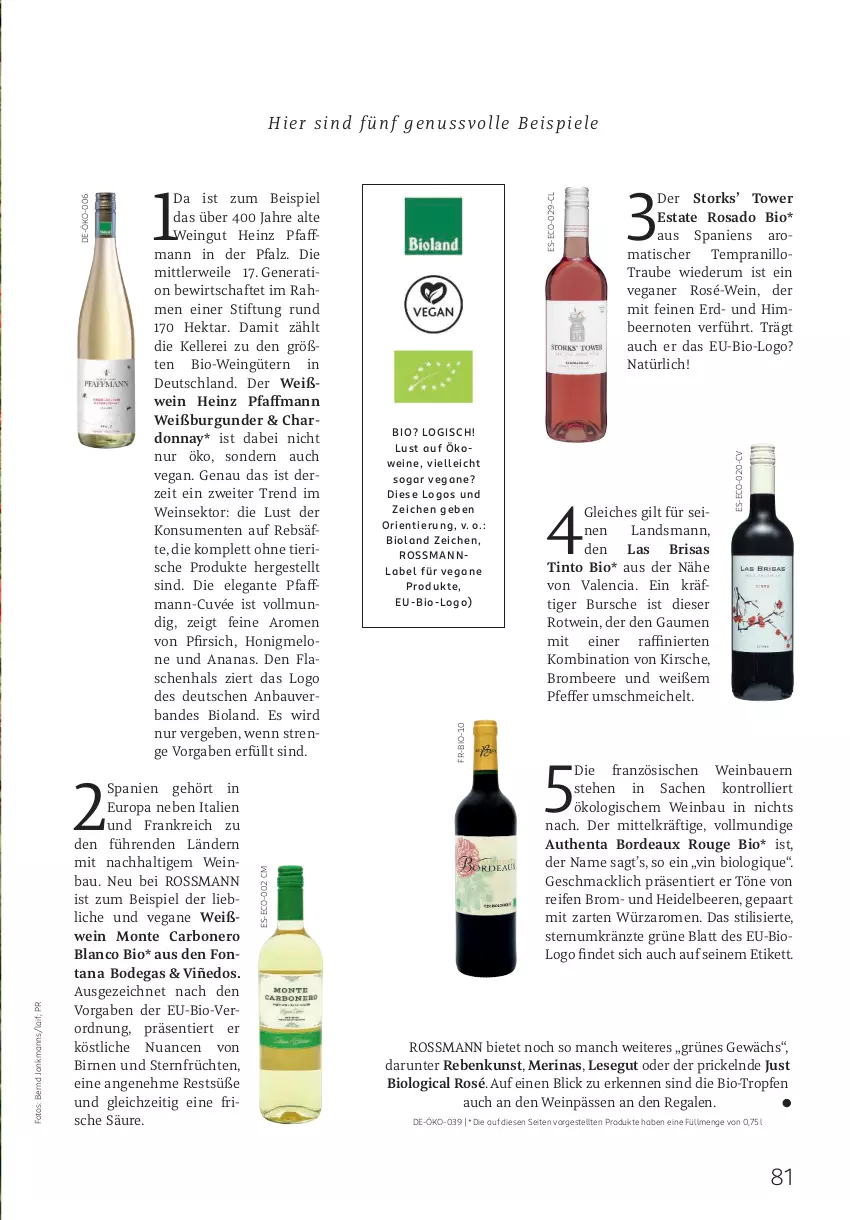 Aktueller Prospekt Rossmann - Prospekte - von 01.10.2025 bis 31.03.2026 - strona 81 - produkty: ananas, auer, Bau, Bauer, beere, beeren, bio, Bio-Wein, bioland, Birnen, brombeere, burgunder, chardonnay, cuvée, eis, elle, ente, flasche, früchte, früchten, heidelbeere, heidelbeeren, heinz, himbeer, honig, honigmelone, kirsch, kirsche, mac, melone, monte, nero, Nuance, nuss, pfeffer, pfirsich, regal, reifen, rotwein, rouge, rum, rwe, sac, säfte, sekt, tempranillo, Ti, tisch, trolli, wein, weine, Weißburgunder, Weißwein, ZTE