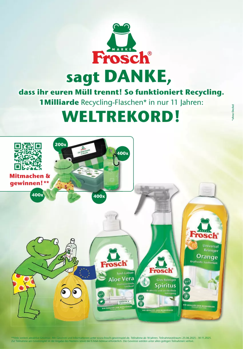 Aktueller Prospekt Rossmann - Prospekte - von 01.10.2025 bis 31.03.2026 - strona 84 - produkty: aloe vera, Clin, decke, Deckel, erde, flasche, Frosch, gewinnspiel, kraft, mac, orange, reiniger, spiritus, Ti