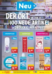 Gazetka promocyjna Netto Marken-Discount - Filial-Angebote - Gazetka - ważna od 09.07 do 09.07.2022 - strona 22 - produkty: auer, bio, butter, creme, dauertiefpreis, deo, deo roll-on, eis, gesichtspflege, kokos, kokosöl, körperpflege, kosmetik, Maske, mundspülung, ndk, Odol, regal, reis, roll-on, rwe, spülung, Ti, tiefpreis, versandkostenfrei, wasser, zahncreme