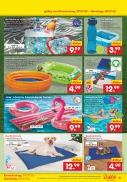 Gazetka promocyjna Netto Marken-Discount - Filial-Angebote - Gazetka - ważna od 09.07 do 09.07.2022 - strona 37 - produkty: angebot, aust, Bau, baumwolle, bio, decke, Deckel, flasche, hängematte, Kinder, kraft, kühlbox, luftmatratze, lunchbox, matratze, pool, reifen, ring, spülmaschinen, Stier, strandlaken, Ti, trinkflasche, wasser, Wasserhängematte, wolle, ZTE