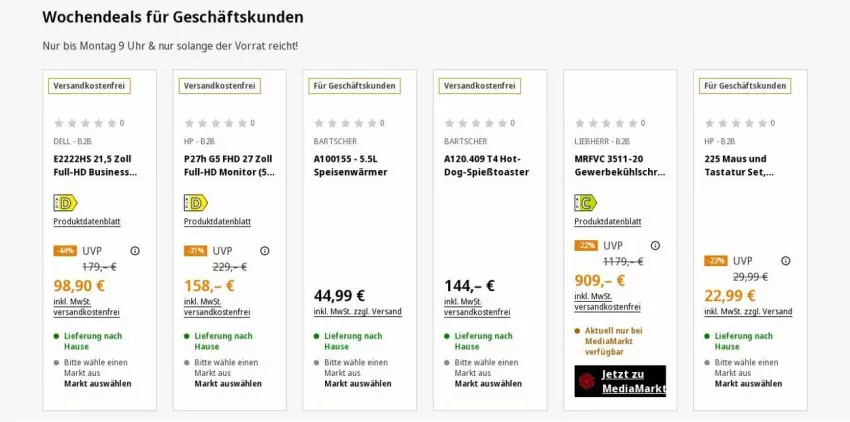 Aktueller Prospekt Saturn - Prospekte - von 05.08 bis 14.08.2024 - strona 6 - produkty: bartscher, dell, eis, HP, liebherr, Maus, mediamarkt, monitor, ndk, Tastatur, toast, toaster, uhr, versandkostenfrei