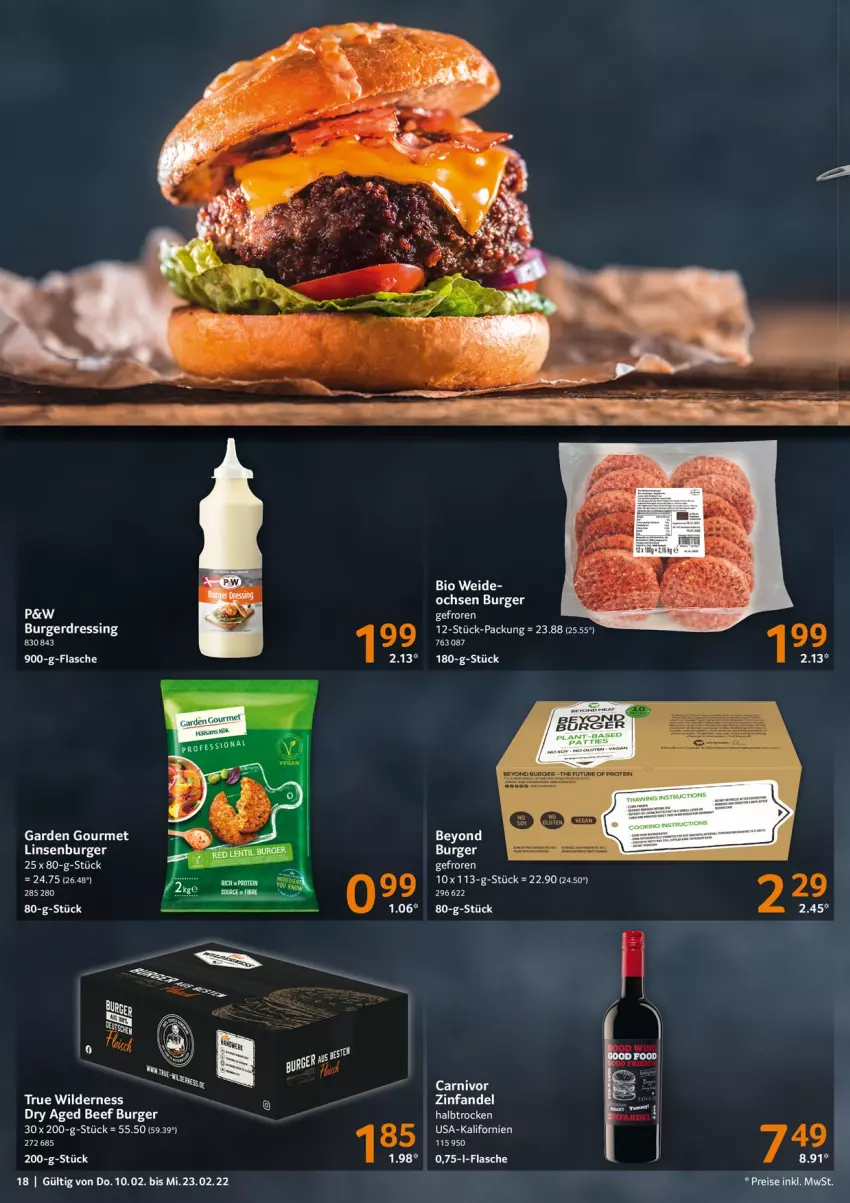 Aktueller Prospekt Selgros - Vorschau:
            Gastro - von 10.02 bis 23.02.2022 - strona 18 - produkty: bio, burger, dressing, eis, flasche, garden gourmet, linsen, reis, Wild, Yo