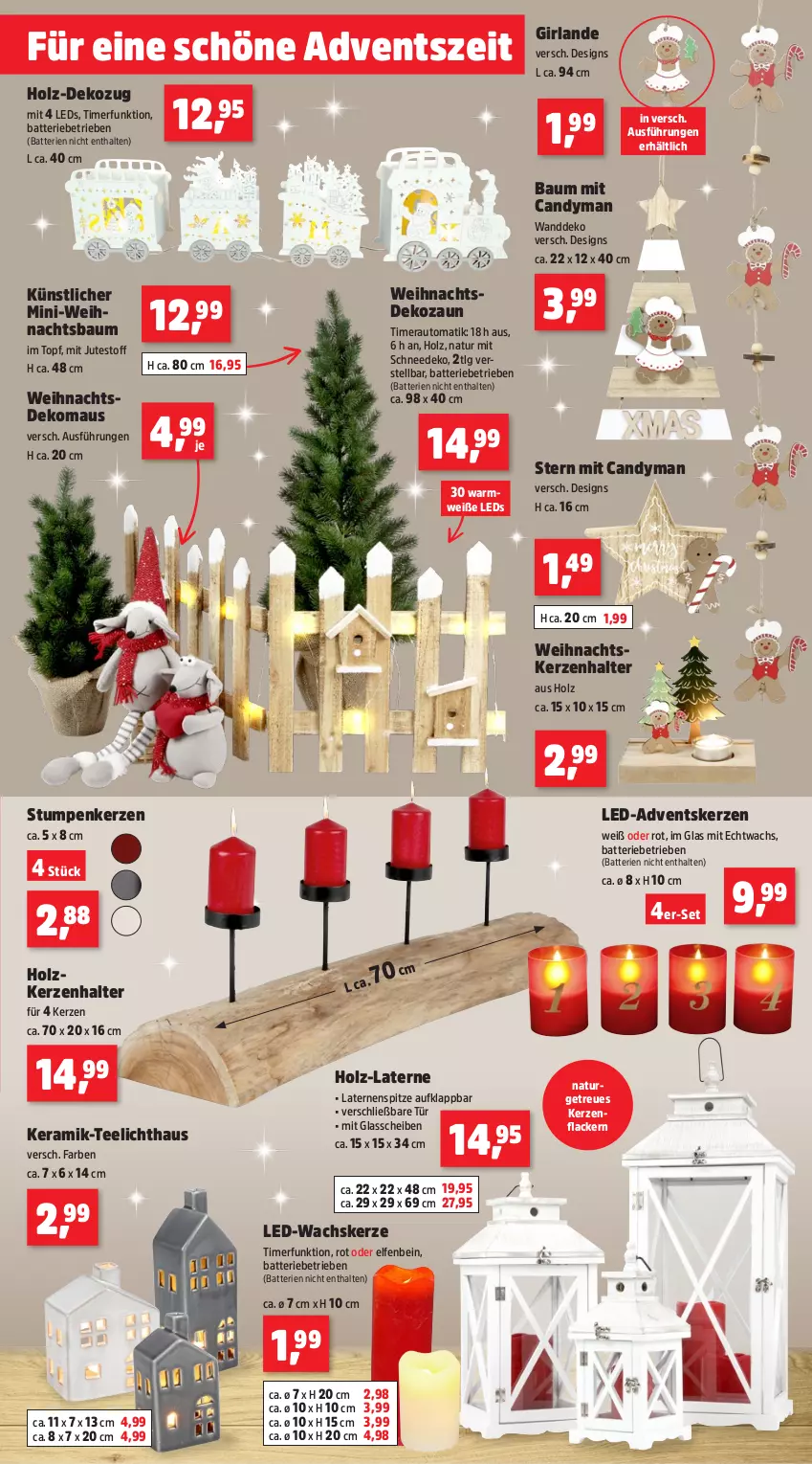 Aktueller Prospekt Thomas Philipps - von 04.11 bis 09.11.2024 - strona 3 - produkty: auto, batterie, batterien, Bau, Girlande, Holz, Holzkerze, kerze, Kerzenhalter, lack, Lacke, laterne, leds, LG, Maus, natur, tee, Teelicht, Ti, timer, topf, Wanddeko, Weihnachtsbaum, Weihnachtskerzen