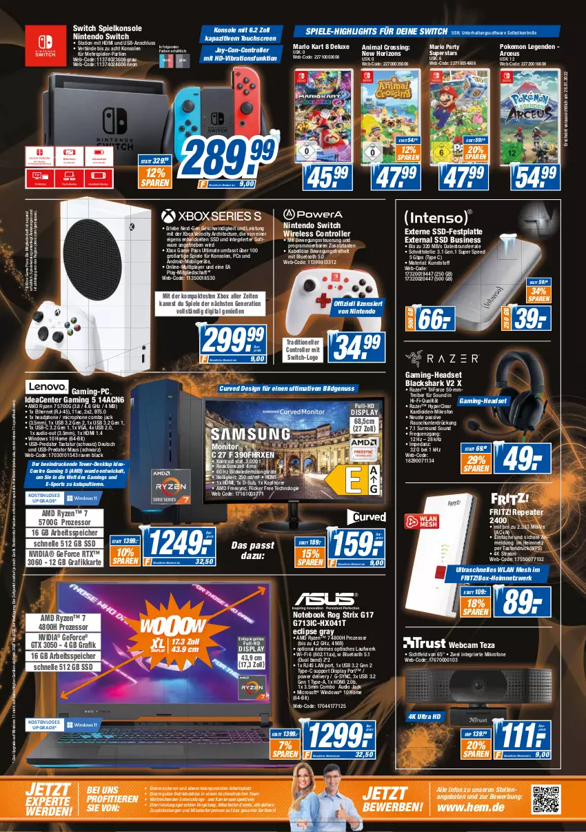 Aktueller Prospekt Expert Singen - Prospekte - von 04.02 bis 10.02.2022 - strona 7 - produkty: angebot, angebote, eis, elle, ente, erde, festplatte, fritz, gaming-headset, gaming-pc, geforce, gtx, hardware, HDMI, Headset, kopfhörer, lack, latte, LG, Maus, monitor, nintendo, Nintendo Switch, notebook, nuss, nvidia, Razer, reis, rel, Ria, Roller, rtx, ryzen, Software, spee, Spezi, spiegel, Spiele, Spielkonsole, Sport, ssd, Tastatur, Ti, Tiere, tisch, touchscreen, usb, WICK, Xbox