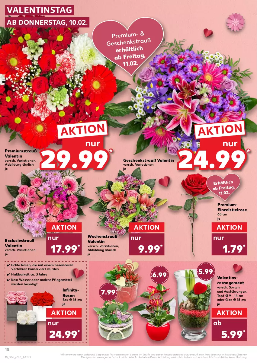 Aktueller Prospekt Kaufland - von 10.02 bis 16.02.2022 - strona 10 - produkty: angebot, erde, Ria, rosen, Ti, topf, wasser, ZTE