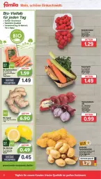 Gazetka promocyjna Famila - Prospekte - Gazetka - ważna od 04.03 do 04.03.2023 - strona 2 - produkty: beutel, bio, datteltomaten, eis, ingwer, kartoffel, kartoffeln, mac, möhren, natur, reis, Schal, Schale, speisekartoffeln, speisemöhren, Speisezwiebeln, suppe, suppen, Ti, tomate, tomaten, zitrone, zitronen, zwiebel, zwiebeln