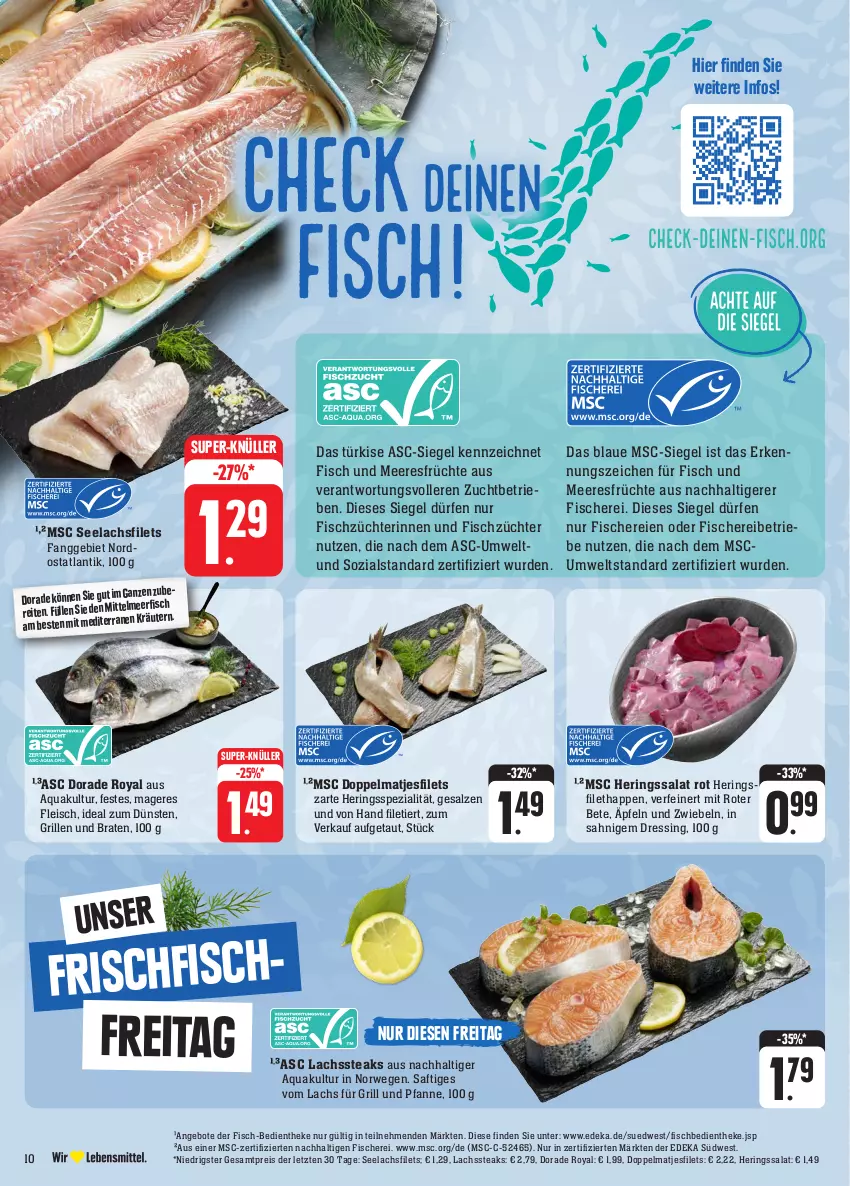 Aktueller Prospekt E Center - Angebote der Woche - von 25.09 bis 30.09.2023 - strona 14 - produkty: angebot, angebote, aqua, braten, deka, Dorade, dorade royal, dressing, eis, filet, filets, fisch, Fisch und Meeresfrüchte, fische, Fischer, fleisch, frischfisch, früchte, für grill und pfanne, grill, grill und pfanne, hering, Herings, kräuter, kräutern, lachs, lachsfilet, lachsfilets, matjes, Matjesfilet, matjesfilets, meeresfrüchte, pfanne, reis, ring, rwe, saft, salat, salz, Schere, seelachsfilet, Spezi, steak, steaks, südwest, super-knüller, Ti, und pfanne, ZTE, zwiebel, zwiebeln