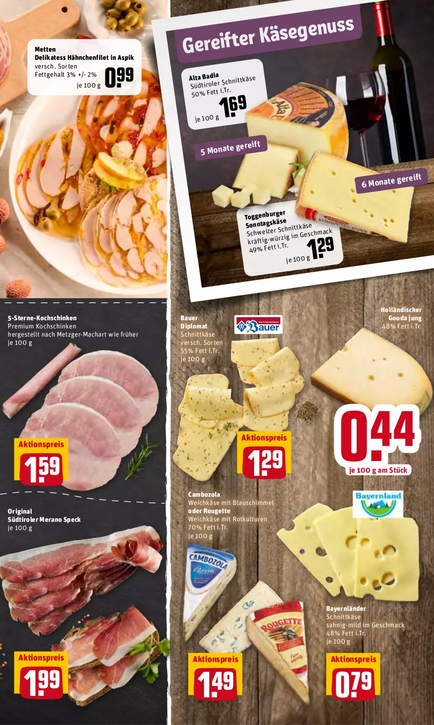 Aktueller Prospekt Rewe - REWE Ihr Kaufpark - von 14.02 bis 19.02.2022 - strona 7 - produkty: aktionspreis, auer, Bad, Bau, Bauer, cambozola, dip, eis, filet, gin, gouda, gouda jung, Käse, kochschinken, mac, Mett, metten, reis, rouge, rougette, schinken, schnittkäse, Speck, südtiroler, Ti, weichkäse