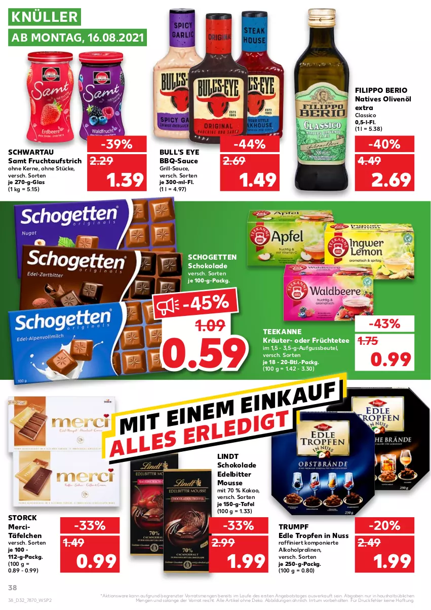 Aktueller Prospekt Kaufland - von 12.08 bis 18.08.2021 - strona 38