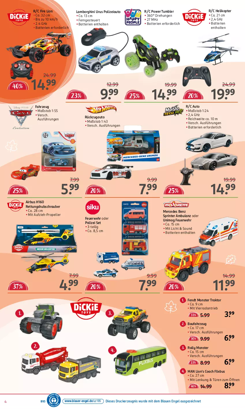 Aktueller Prospekt Rossmann - Prospekte - von 04.11 bis 15.11.2024 - strona 4 - produkty: auer, auto, batterie, batterien, Bau, drucker, elle, Engel, Helikopter, kerze, lion, monster, rwe, spielzeug