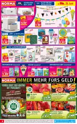 Gazetka promocyjna Norma - Norma - Gazetka - ważna od 03.07 do 03.07.2023 - strona 6 - produkty: ball, Bebe, beutel, bio, buch, bügel, dekoration, eis, elle, erde, fleisch, frucht, fruchtfleisch, Geschenktasche, gin, Girlande, Kette, Kreide, LG, mac, marmelade, Maus, ndk, obst, Obst und Gemüse, paprika, perlen, pfirsich, pfirsiche, plattpfirsiche, reis, rispentomaten, saft, Schere, schubladen, Schulranzen, smoothie, smoothies, snack, Spitzpaprika, stifte, Tasche, Ti, tiefpreis, tisch, tomate, tomaten, Tüte, uhr, und gemüse, Yo