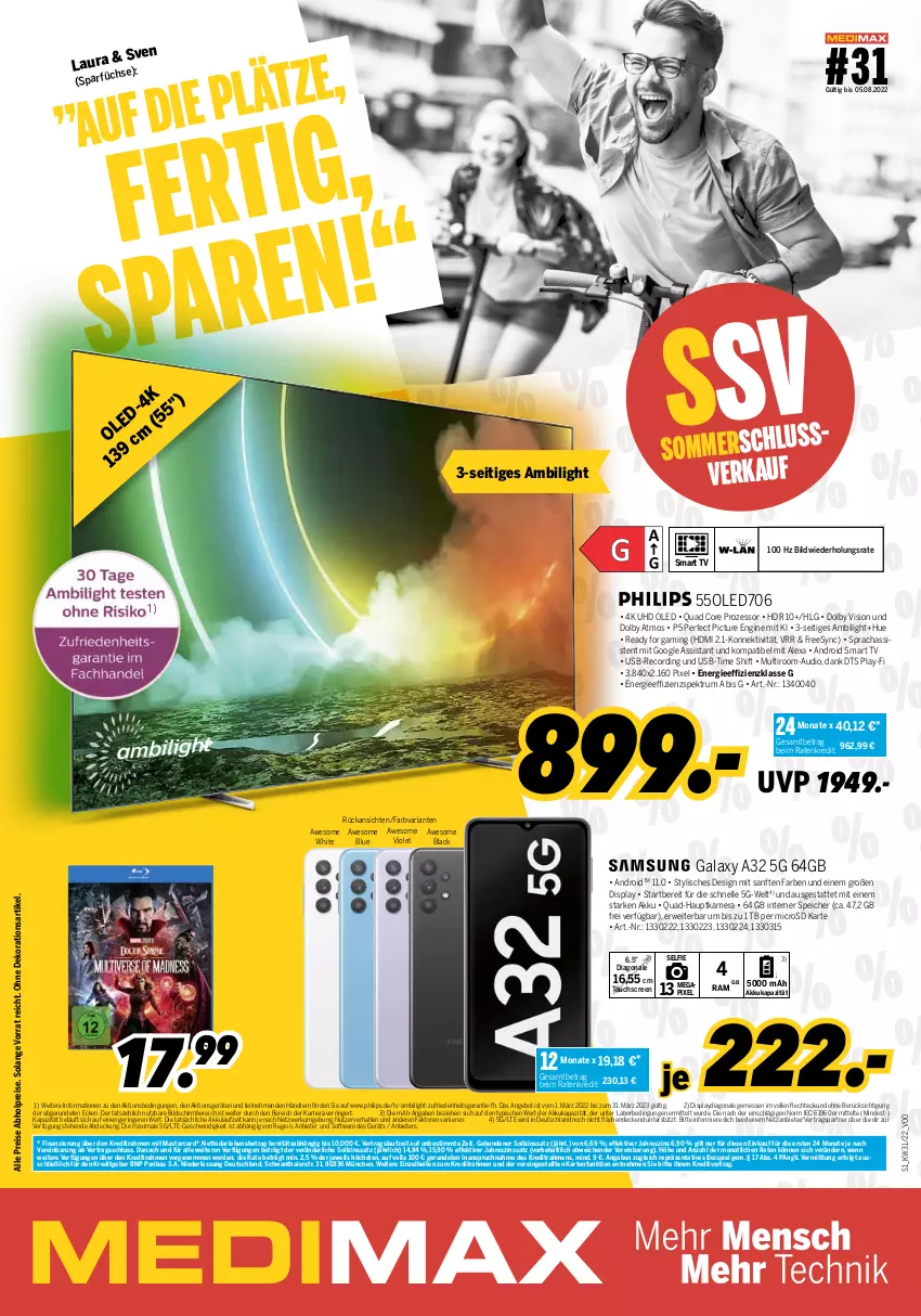 Aktueller Prospekt Medimax - MEDIMAX Prospekt KW31 2022 - von 29.07 bis 04.08.2022 - strona 1 - produkty: abholpreise, akku, alexa, angebot, decke, dekoration, eis, elle, erde, gin, hauptkamera, HDMI, kamera, lack, LG, mastercard, microsd, Philips, quad, reis, Ria, ring, rum, rwe, smart tv, Software, Spektrum, Ti, touchscreen, uhd, usb