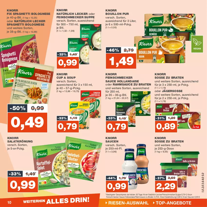 Aktueller Prospekt Real - von 15.01 bis 20.01.2024 - strona 10 - produkty: bolognese, braten, eis, feinschmecker, hollandaise, knorr, knorr fix, reis, salat, salatkrönung, sauce, sauce hollandaise, saucen, spaghetti, spaghetti bolognese, suppe, Ti, ZTE