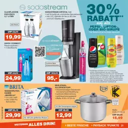 Gazetka promocyjna Real - Gazetka - ważna od 20.01 do 20.01.2024 - strona 21 - produkty: aust, Behälter, bio, decke, Deckel, edelstahl, flasche, Glasdeckel, glasflasche, lipton, pepsi, Pfau, rel, sirup, Soda, sodastream, Sprudel, spülmaschinen, Ti, topf, wasser, wasserfilter, weck