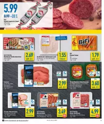 Gazetka promocyjna Diska - Prospekte - Gazetka - ważna od 01.10 do 01.10.2022 - strona 4 - produkty: Berger, bifi, braten, broccoli, eis, fleisch, gin, hackfleisch, Hähnchensteak, hähnchensteaks, kasseler, lachs, minutensteaks, nürnberger, reis, rind, rinder, salami, Schal, Schale, schinken, schinkenwurst, schnitzel, schwein, steak, steaks, Ti, tiefpreis, Ungarische Salami, wein, wurst, würstchen