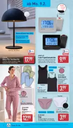 Gazetka promocyjna Aldi Nord - Von Montag - Gazetka - ważna od 14.02 do 14.02.2026 - strona 19 - produkty: akku, aldi, Bau, baumwolle, dell, eis, garnitur, gin, hemd, Leuchte, Minislip, Mode, Pyjama, reine baumwolle, Ria, Schal, slip, slips, spaghetti, tanktop, Ti, tisch, tischleuchte, uhr, Unterhemd, up2fashion, usb, weck, wolle, ZTE