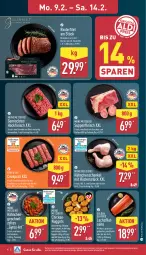 Gazetka promocyjna Aldi Nord - Von Montag - Gazetka - ważna od 14.02 do 14.02.2026 - strona 4 - produkty: auer, bio, braten, cevapcici, curry, dip, eis, filet, filets, fleisch, geschnetzeltes, grill, gyros, hackfleisch, Hähnchengeschnetzeltes, hähnchenschenkel, henkel, küche, Küchen, lachs, lachsfilet, lachsfilets, mit zwiebeln, nuggets, rind, rinder, rinderfilet, rindfleisch, rwe, schenkel, schwein, schwein und rind, suppe, suppen, suppenfleisch, Ti, tisch, vom schwein und rind, wein, Zelt, zwiebel, zwiebeln