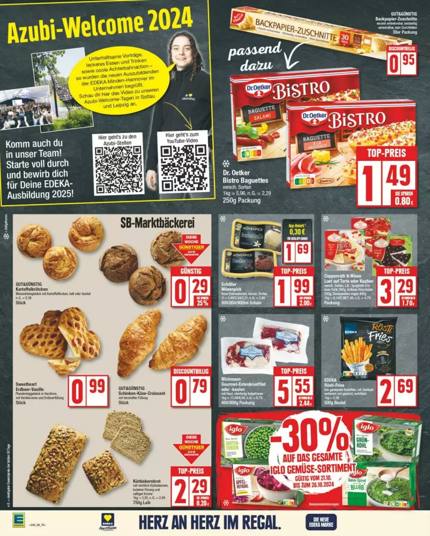 Aktueller Prospekt Edeka - Prospekte - von 19.10 bis 26.10.2024 - strona 8 - produkty: Croissant, deo, hafer, Käse, schinken, tee, Thea, Ti, usb, vanille, Yo